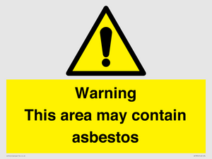 Warning This area may contain asbestos